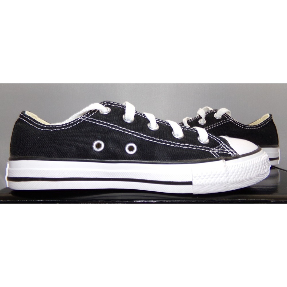 Converse Chuck Taylor All Star Low Top Sneakers Black Size 1.5 - Picture 3 of 7